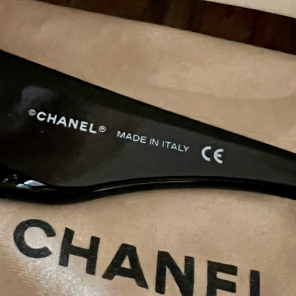 Chanel Sunglasses, Authentic, black frames with logos on and authentic case. - Picture 12 of 16